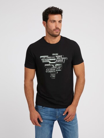 GUESS - Camisa em preto: frente