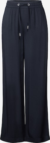 STREET ONE Wide Leg Twill Hose in Blau: Vorderseite