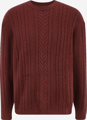 Pull-over 'Battery Crewneck Sweater' LEVI'S ® en marron : devant