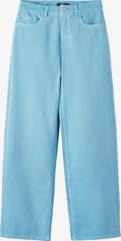 LMTD Wide leg Broek 'ROLIZZA' in Blauw: voorkant