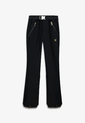 Coupe slim Pantalon de sport 'Luxe' Superdry & Co en noir : devant