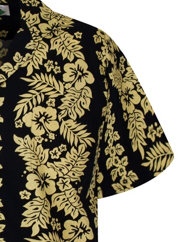 KY's Regular Fit Hemd 'Goldgirlande'‌‌‌‌‌‌‌‌ in Schwarz