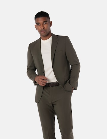BENVENUTO Slim Fit Anzugsakko '4032', Model ist 186 cm groß und trägt Größe 50 in Grün