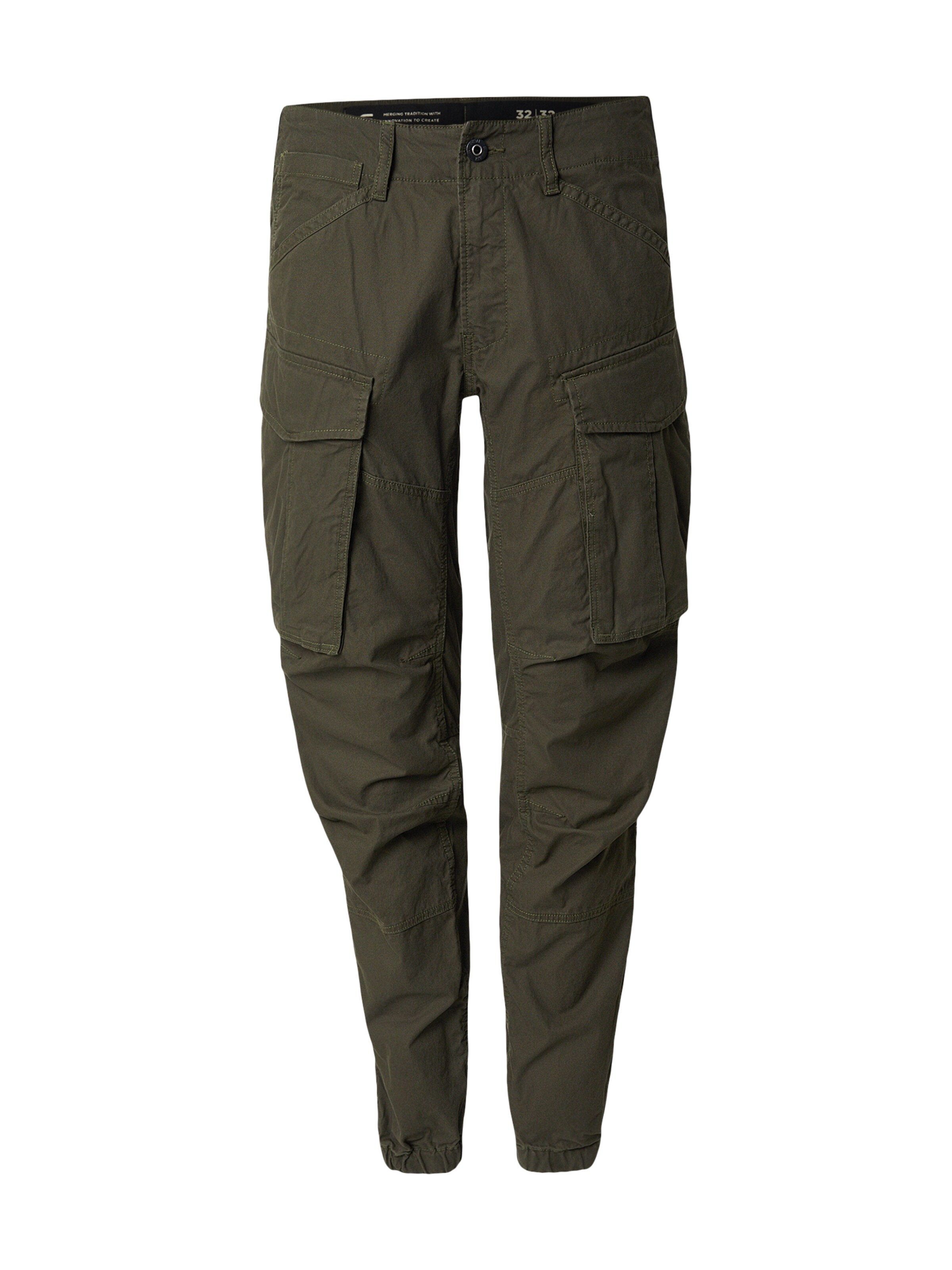 žalia G-STAR Siaurėjantis Laisvo stiliaus kelnės: priekis