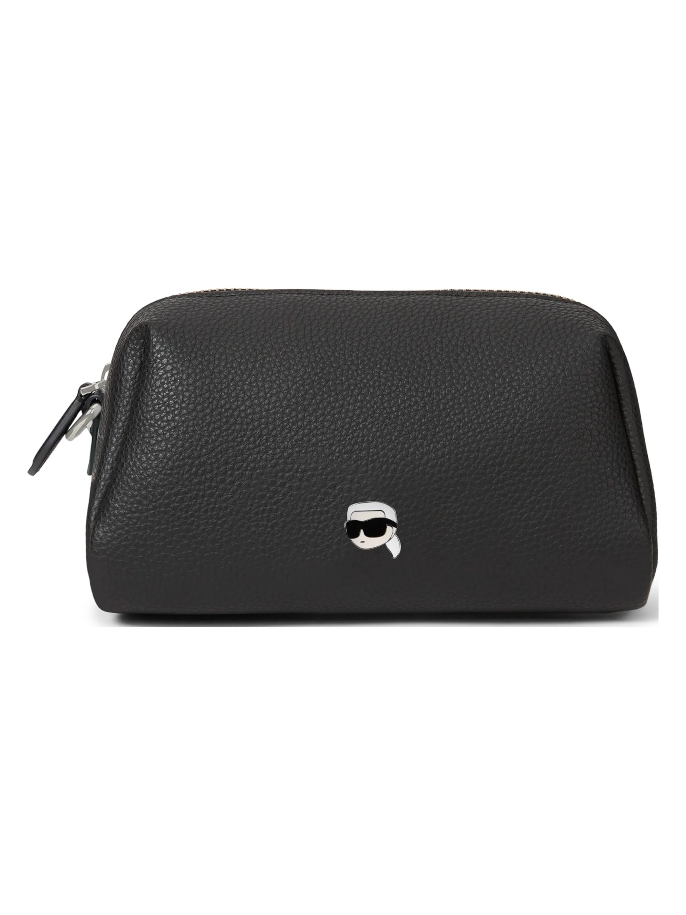 Trousse de maquillage 'Ikon Pebble' Karl Lagerfeld en noir : devant