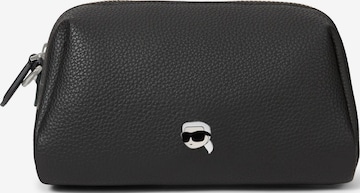 Beauty case 'Ikon Pebble' di Karl Lagerfeld in nero: frontale