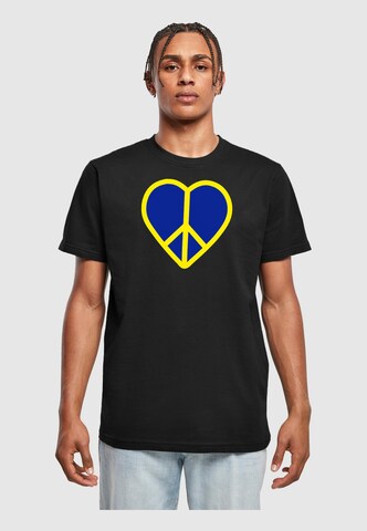 T-Shirt 'Peace - Heart Peace' Merchcode en noir : devant