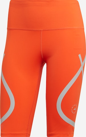 ADIDAS BY STELLA MCCARTNEY Skinny Παντελόνι φόρμας σε πορτοκαλί: μπροστά