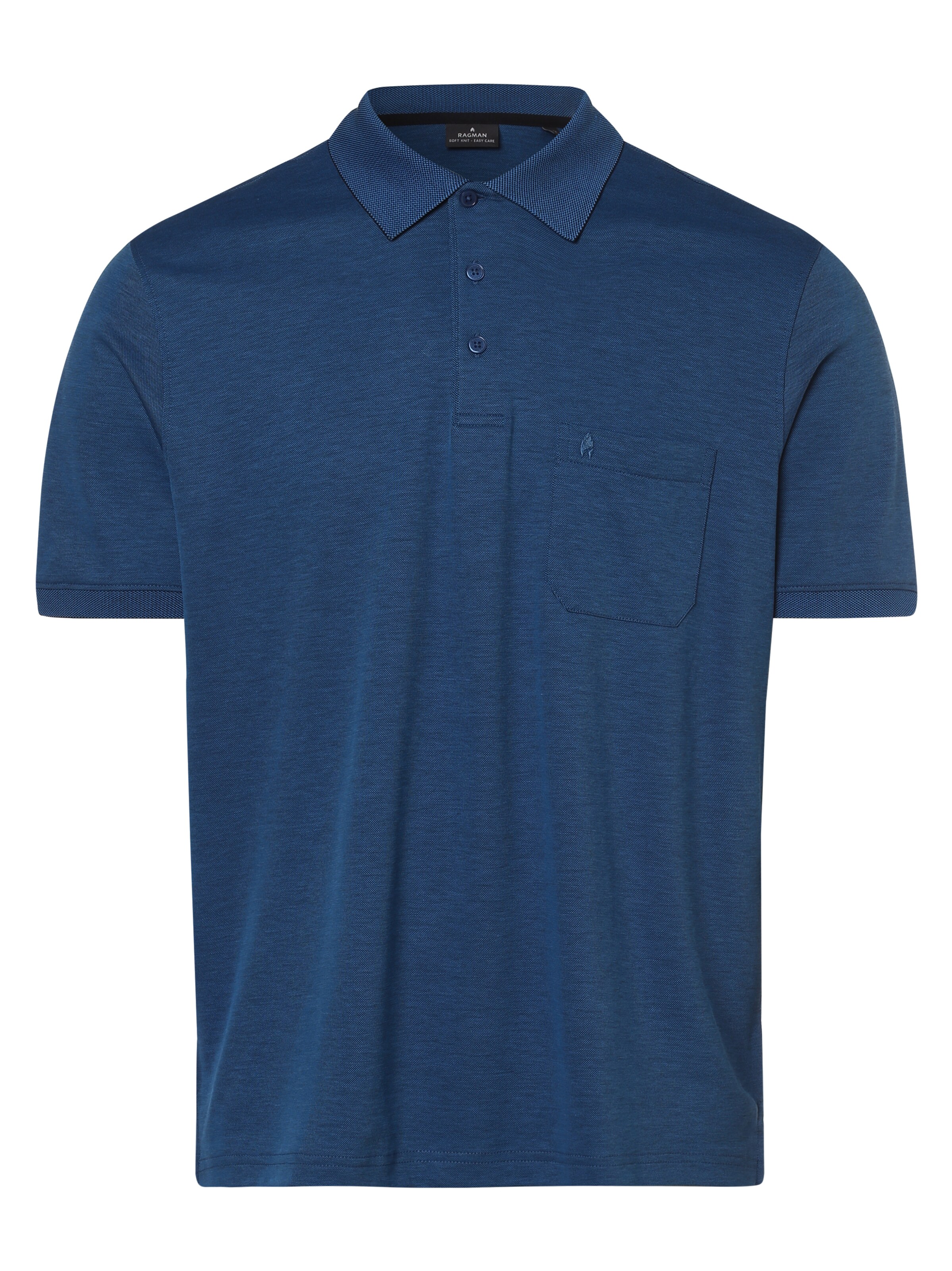 Ragman Poloshirt in Blau: Vorderseite