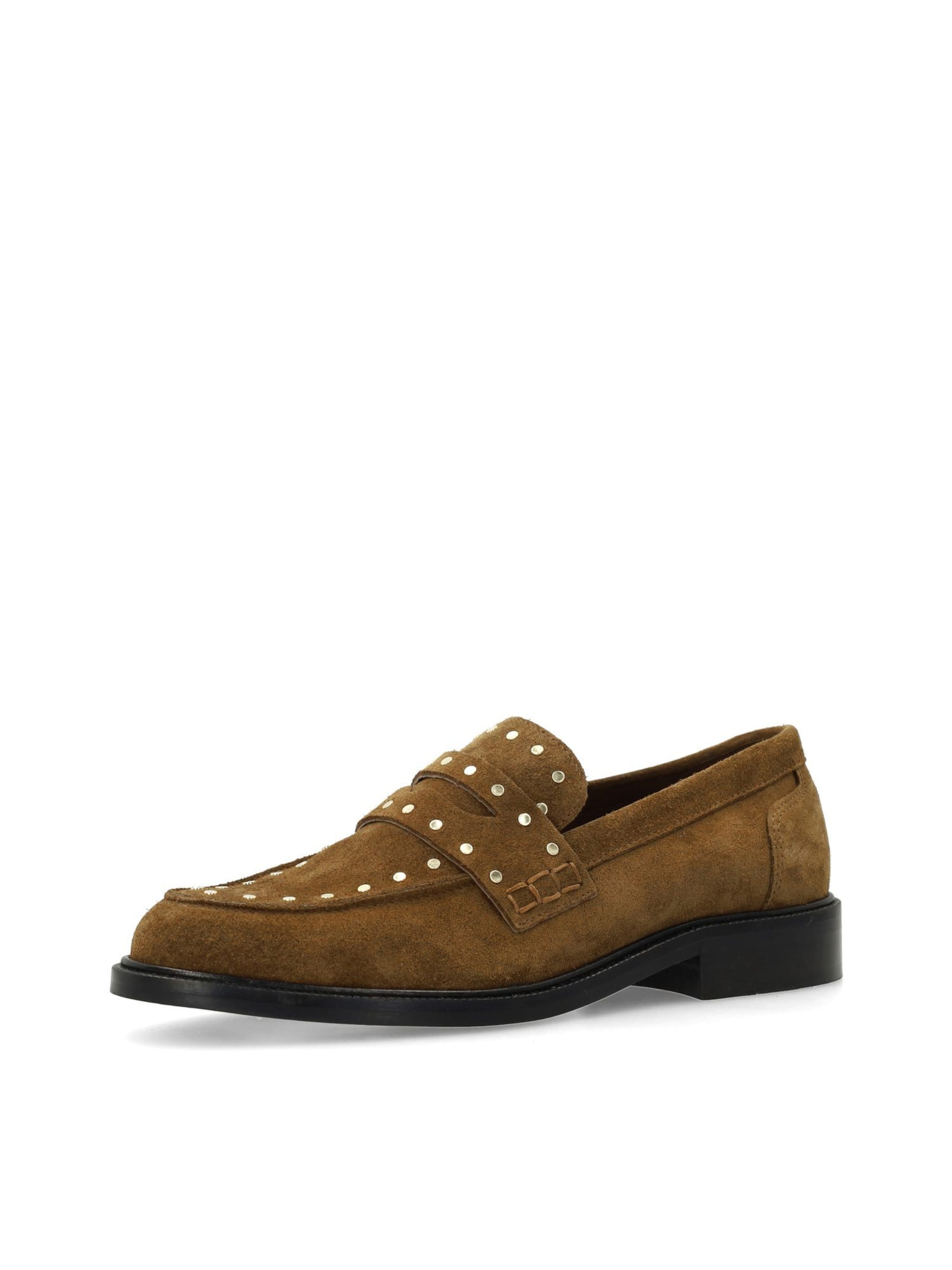MANFIELD Classic Flats in Brown: front