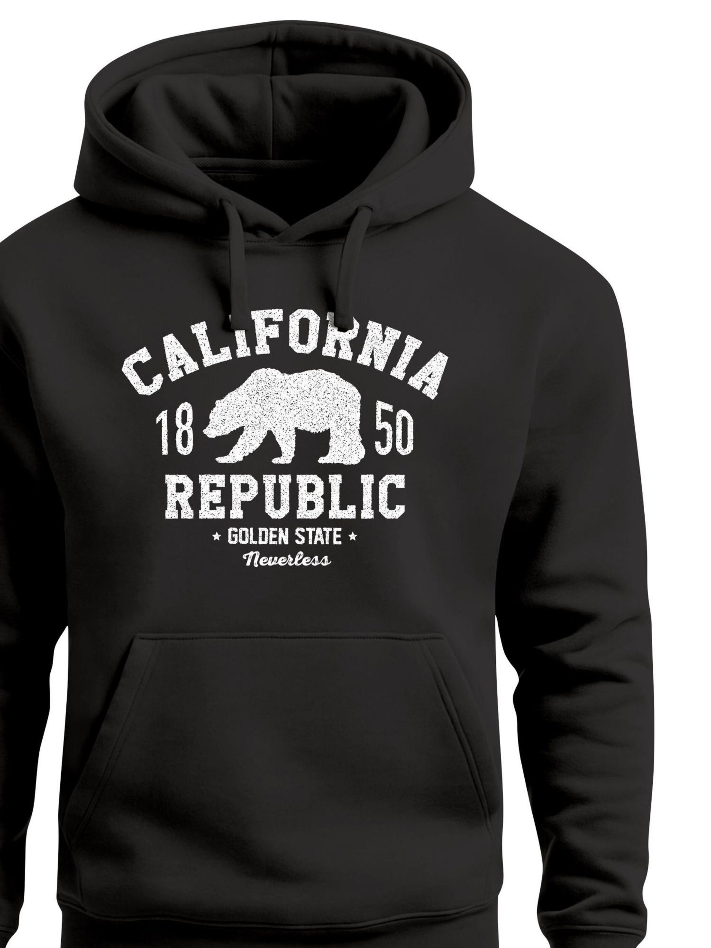 Neverless Sweatshirt 'California Republic' in Black