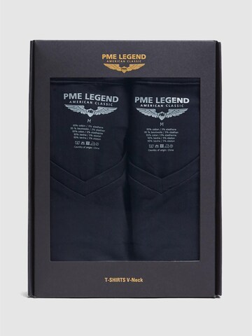 PME Legend - Camiseta térmica '2-pack basic T-shirts with V-neck' en azul