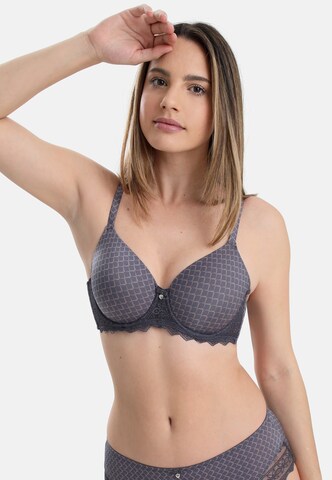 sassa T-shirt Bra in Grey: front