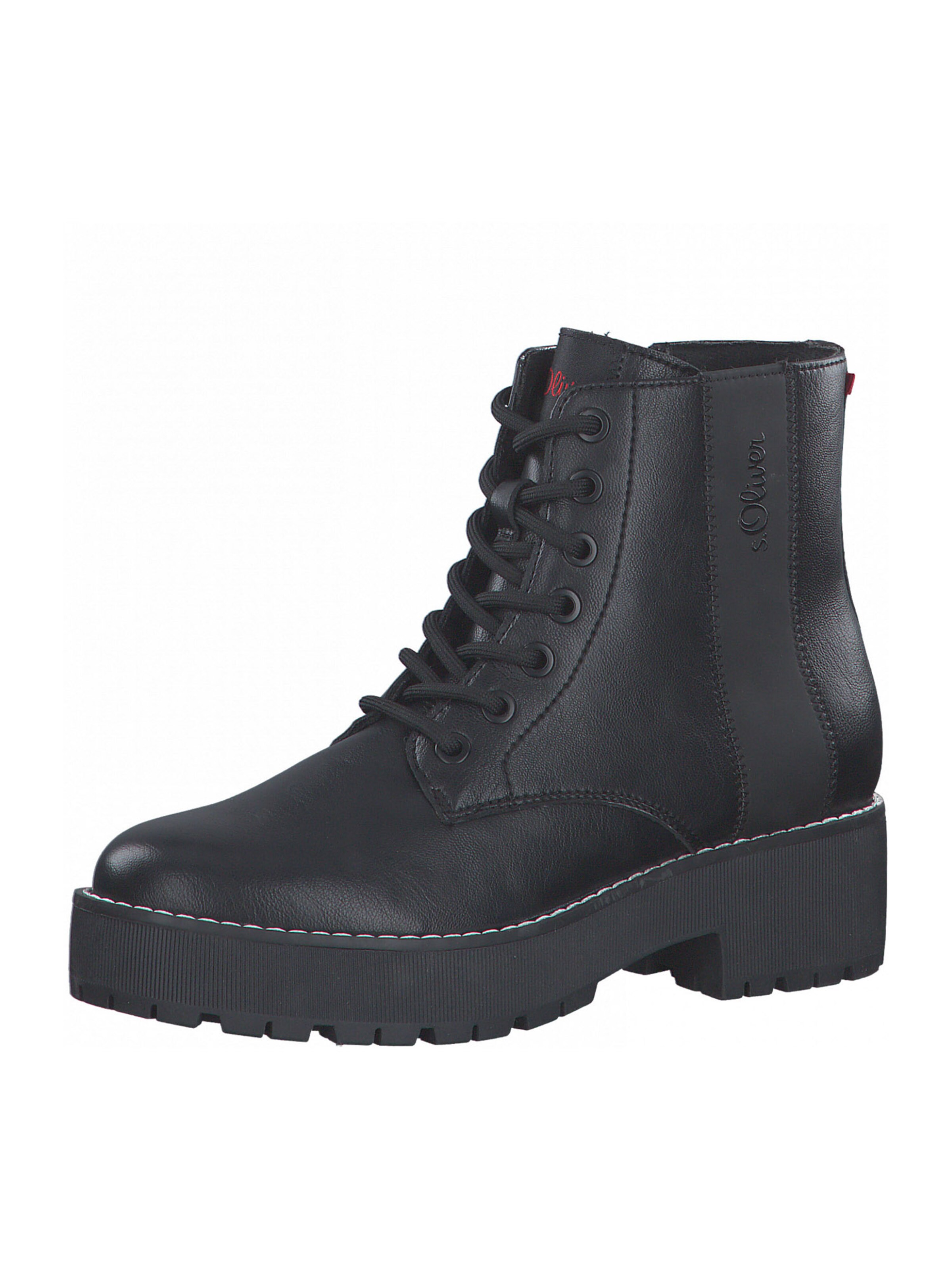 Scarpe Donna s.Oliver Stivaletto stringato in Nero Scarpe Donna s.Oliver Stivaletto stringato in Nero