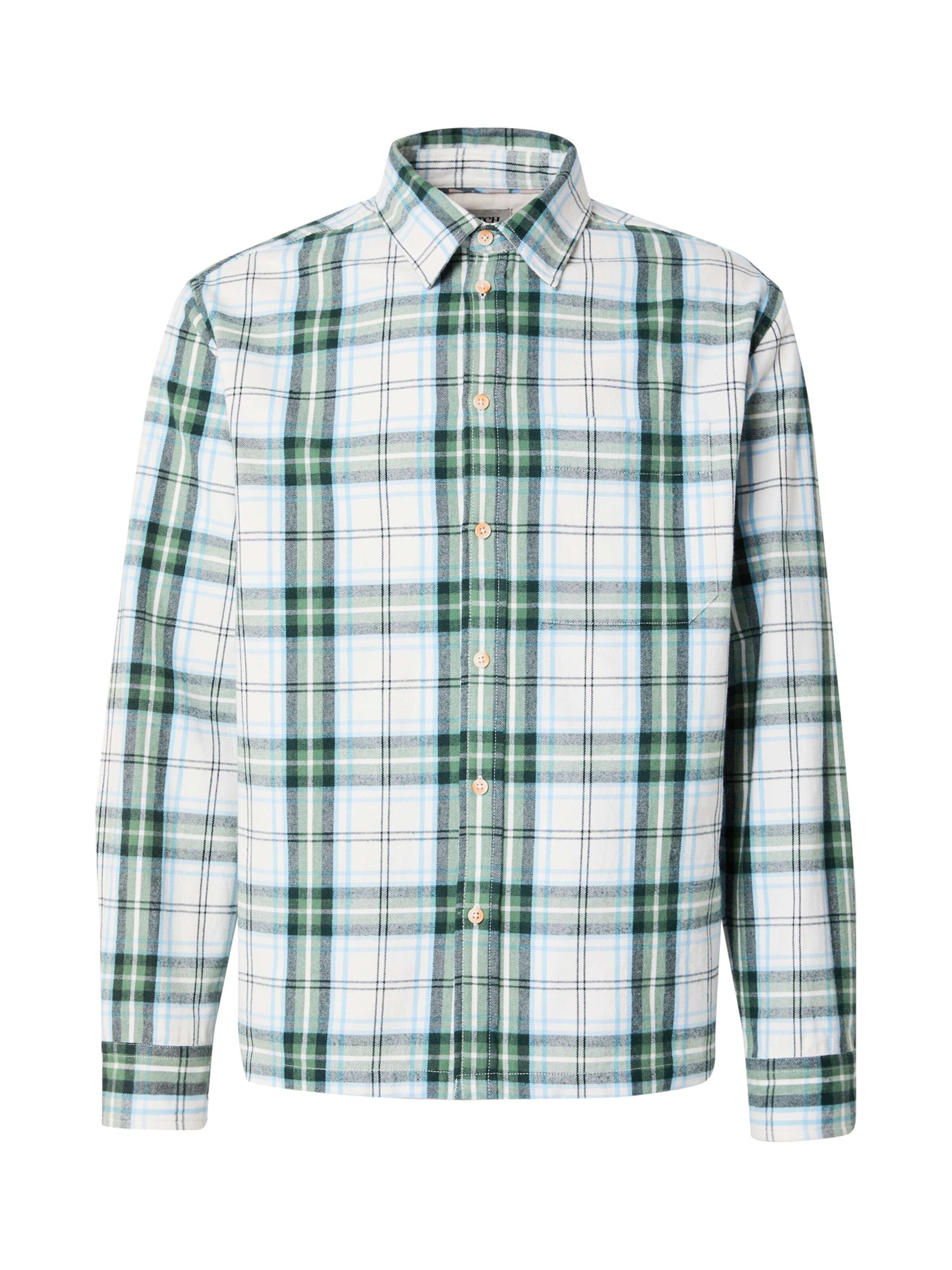 SCOTCH & SODA Regular Fit Paita värissä vihreä: etupuoli