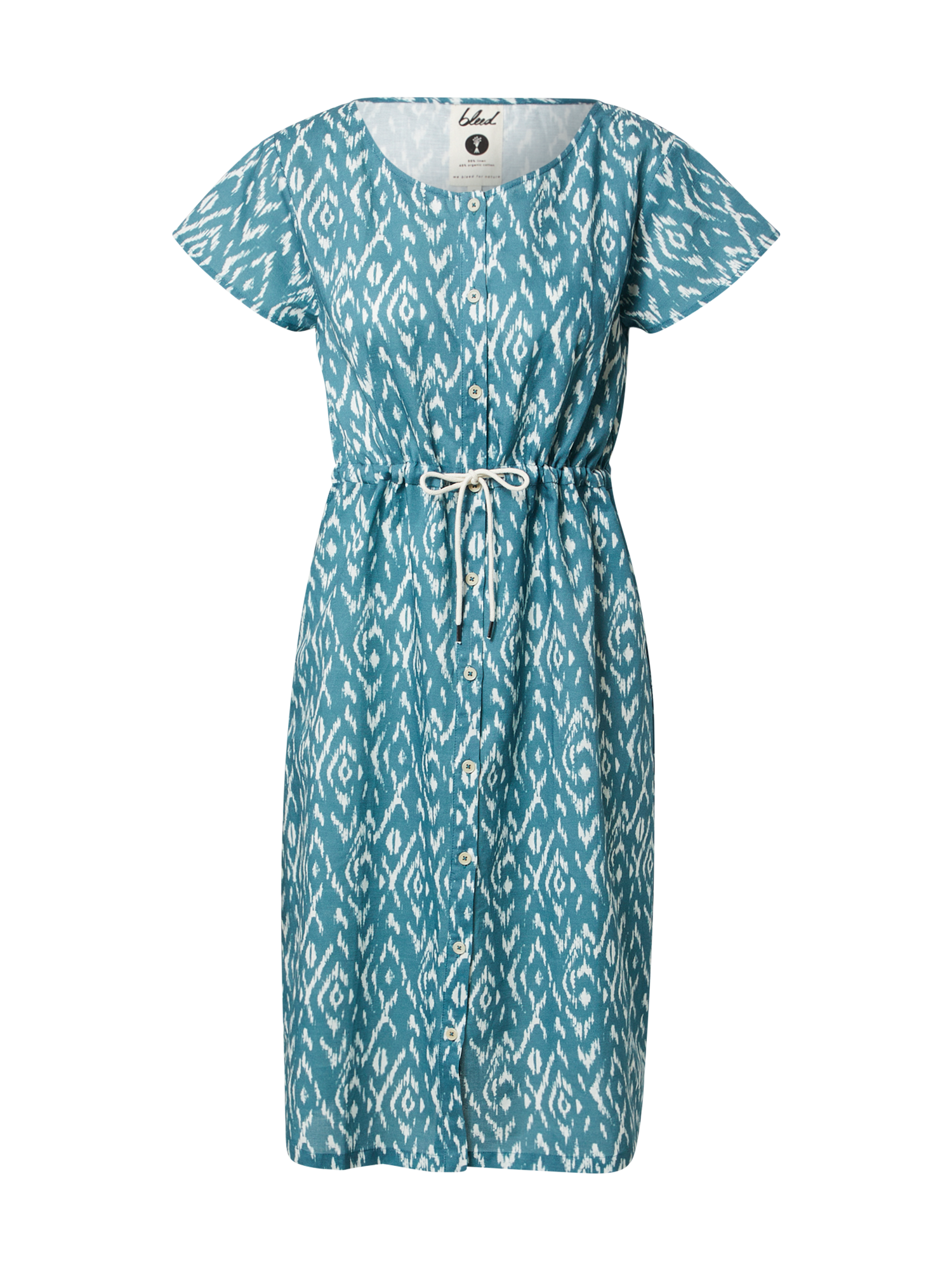 Odzież qpsw4 bleed clothing Sukienka koszulowa Ikatty w kolorze Niebieskim 