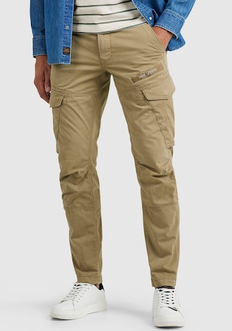 PME Legend Slim fit Cargo Pants in Green: front