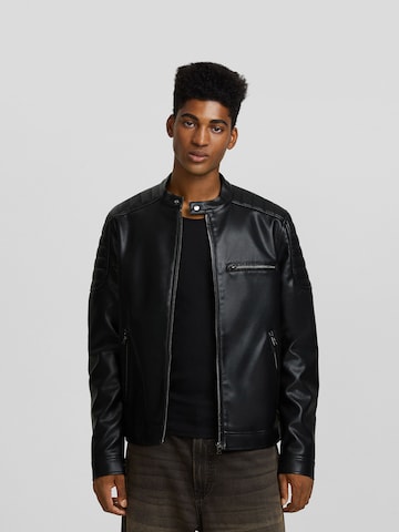 Veste mi-saison Bershka en noir : devant