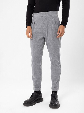 Antioch Regular Pleat-Front Pants in Grey: front