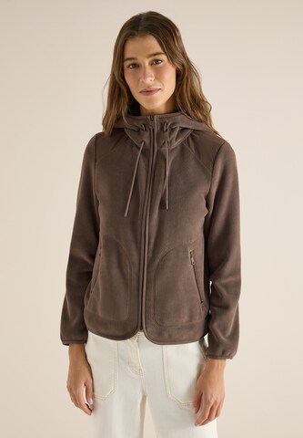 CECIL Fleece Jacket in Brown: front