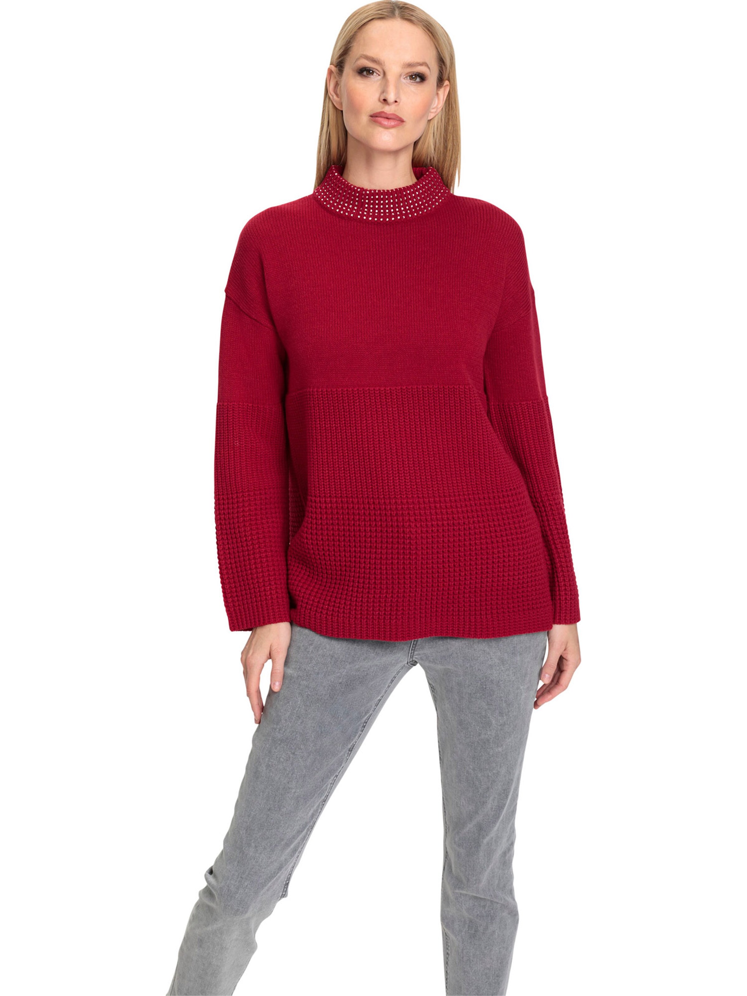 heine Sweter w kolorze czerwony: przód