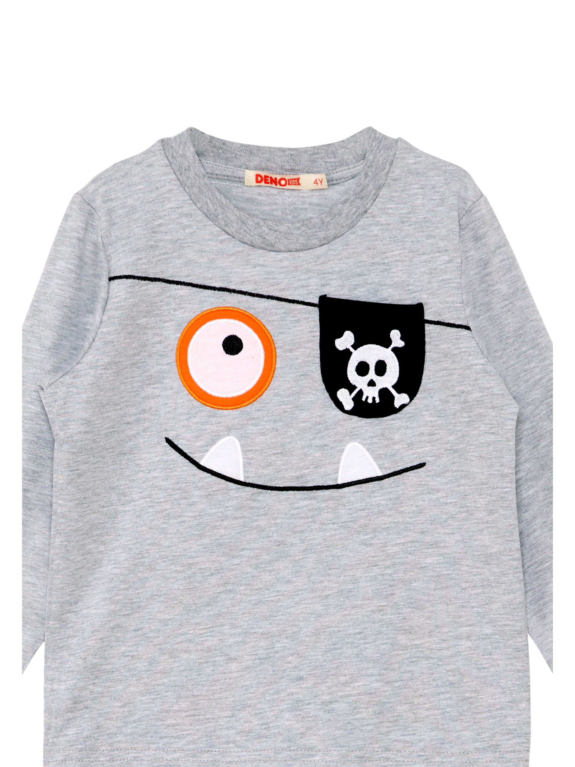 Survêtement 'Happy Pirate' Denokids en gris