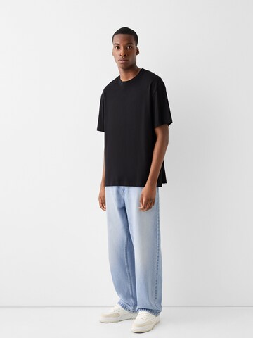 Bershka Ohlapna forma Kavbojke | modra barva