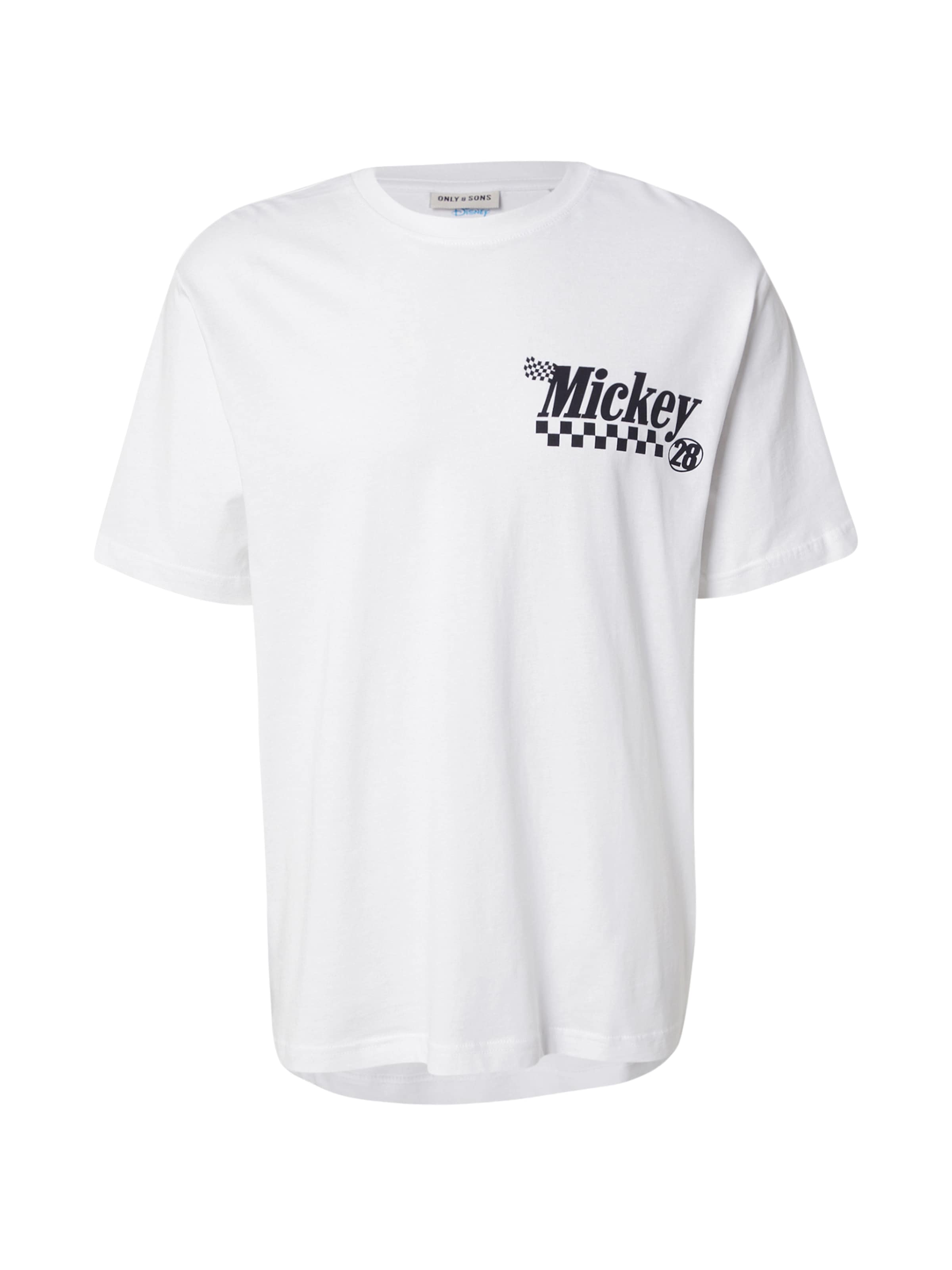 Only & Sons Paita 'ONSMICKEY MOUSE' värissä valkoinen: etupuoli