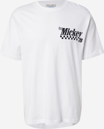 Only & Sons Футболка 'ONSMICKEY MOUSE' в Белый: спереди