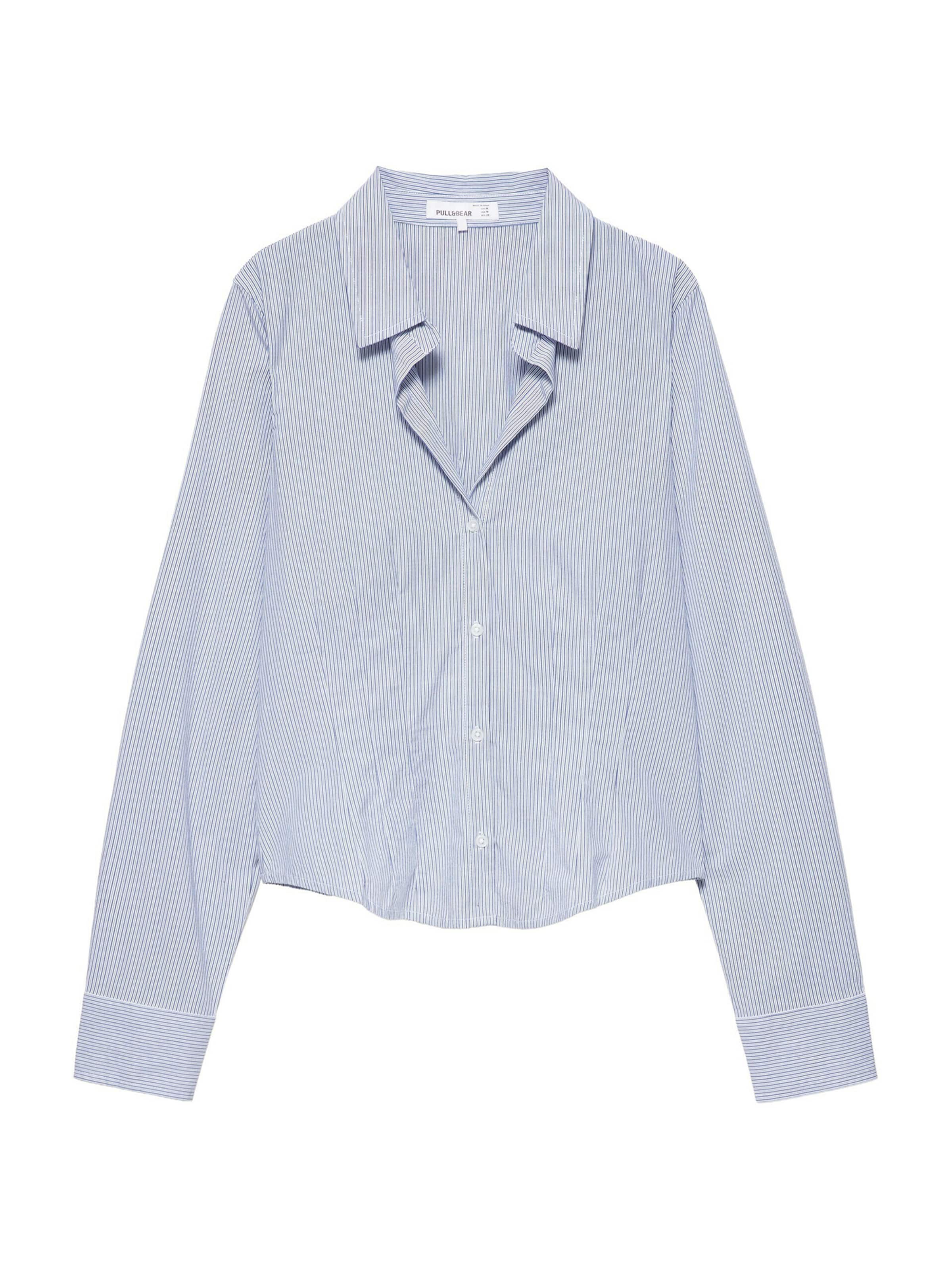 Pull&Bear Chemisier en XS en bleu clair / bleu foncé, Vue avec produit