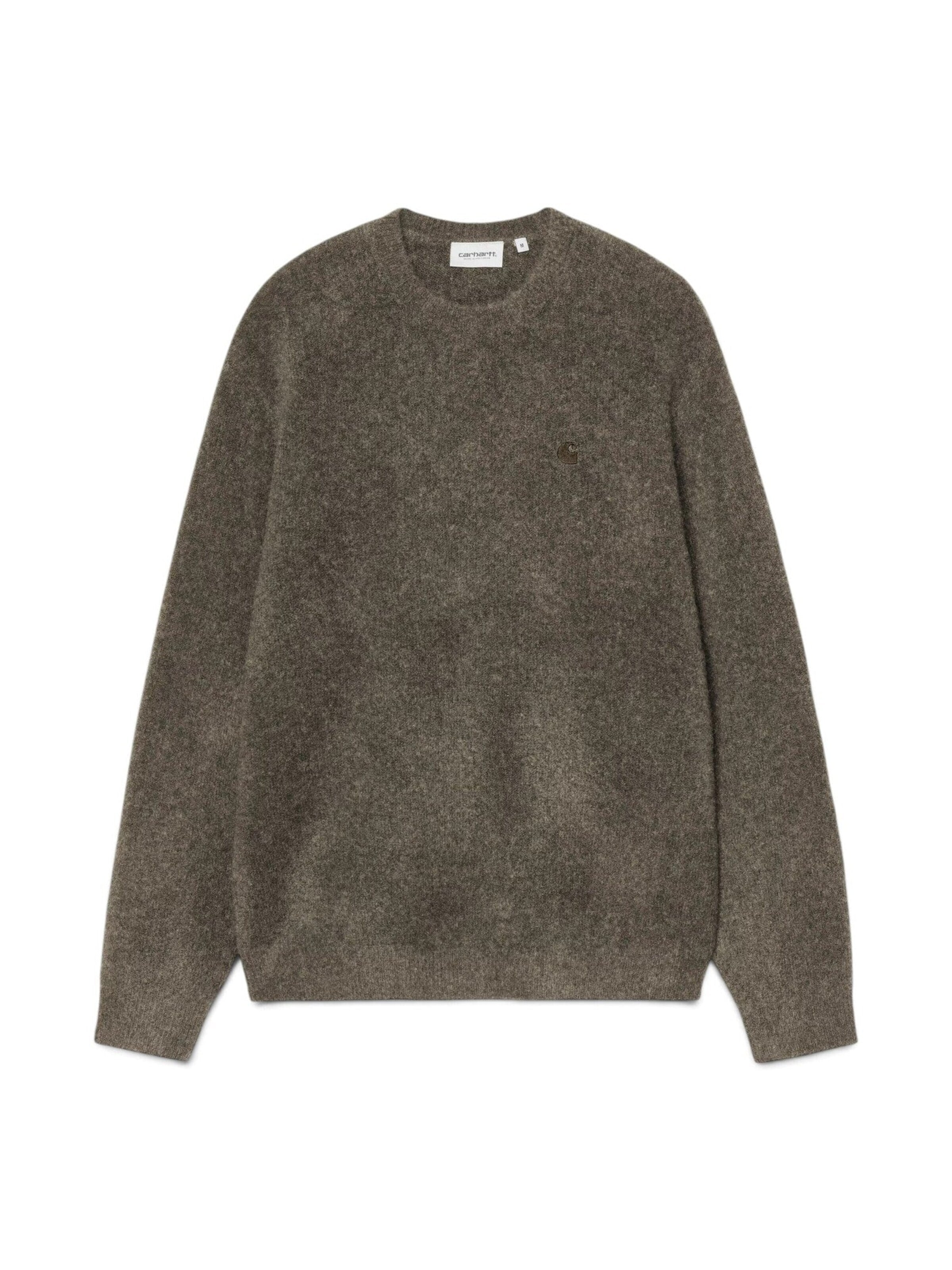 Carhartt WIP Sweter 'CURTIS SWEATER TANGLED SHUNGITE' w kolorze szary: przód
