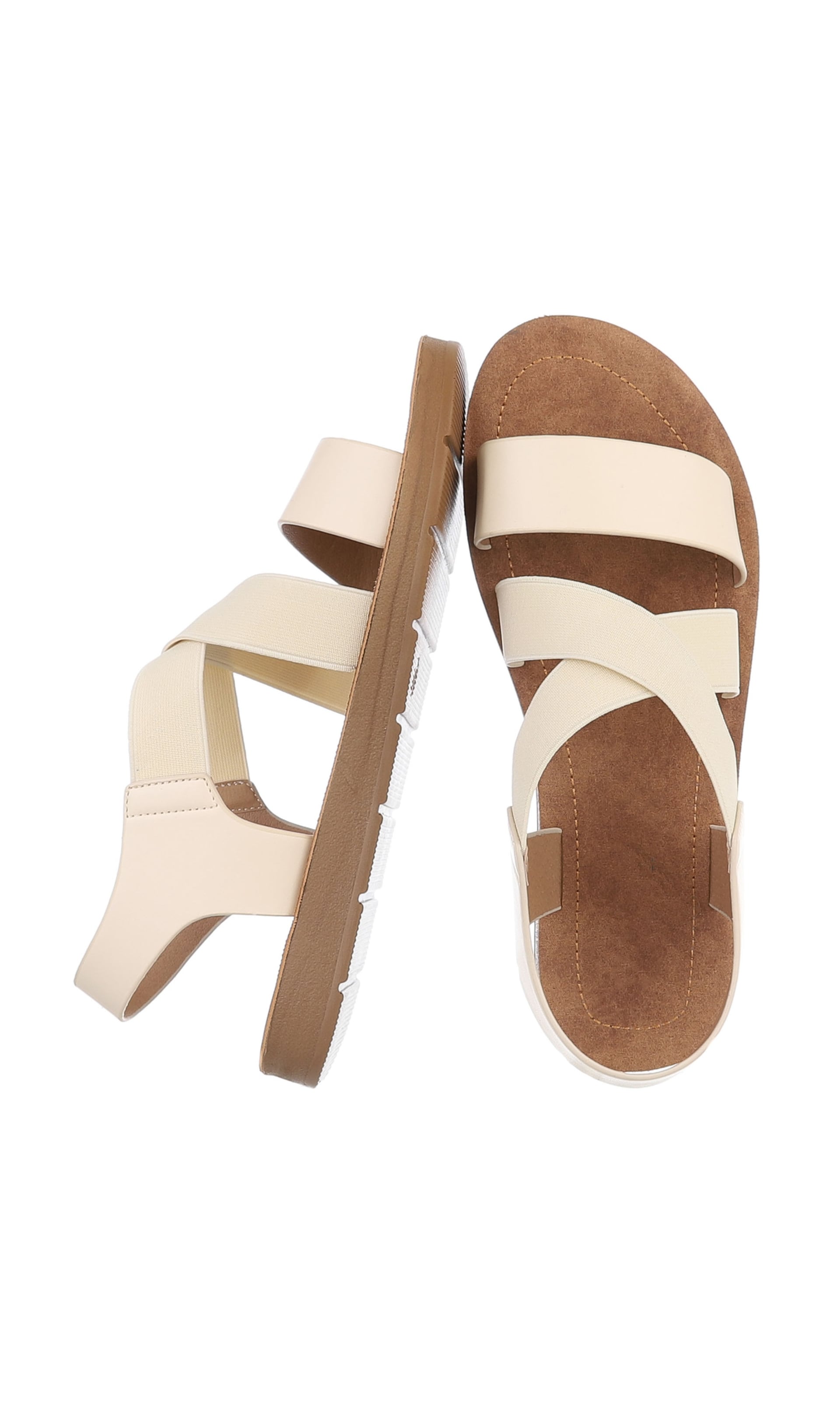 Ital-Design Strap Sandals in Yellow