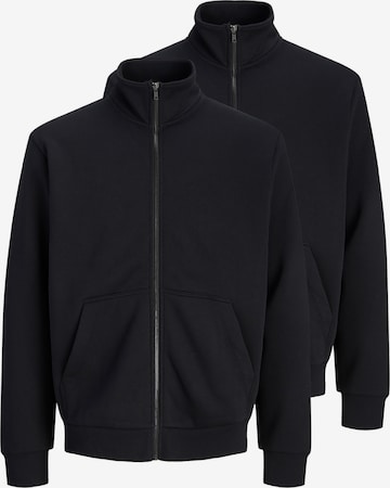 JACK & JONES Sweatvest 'Bradley' in Zwart: voorkant
