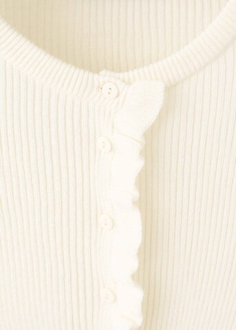 MANGO Knit Cardigan 'Waves' in Beige