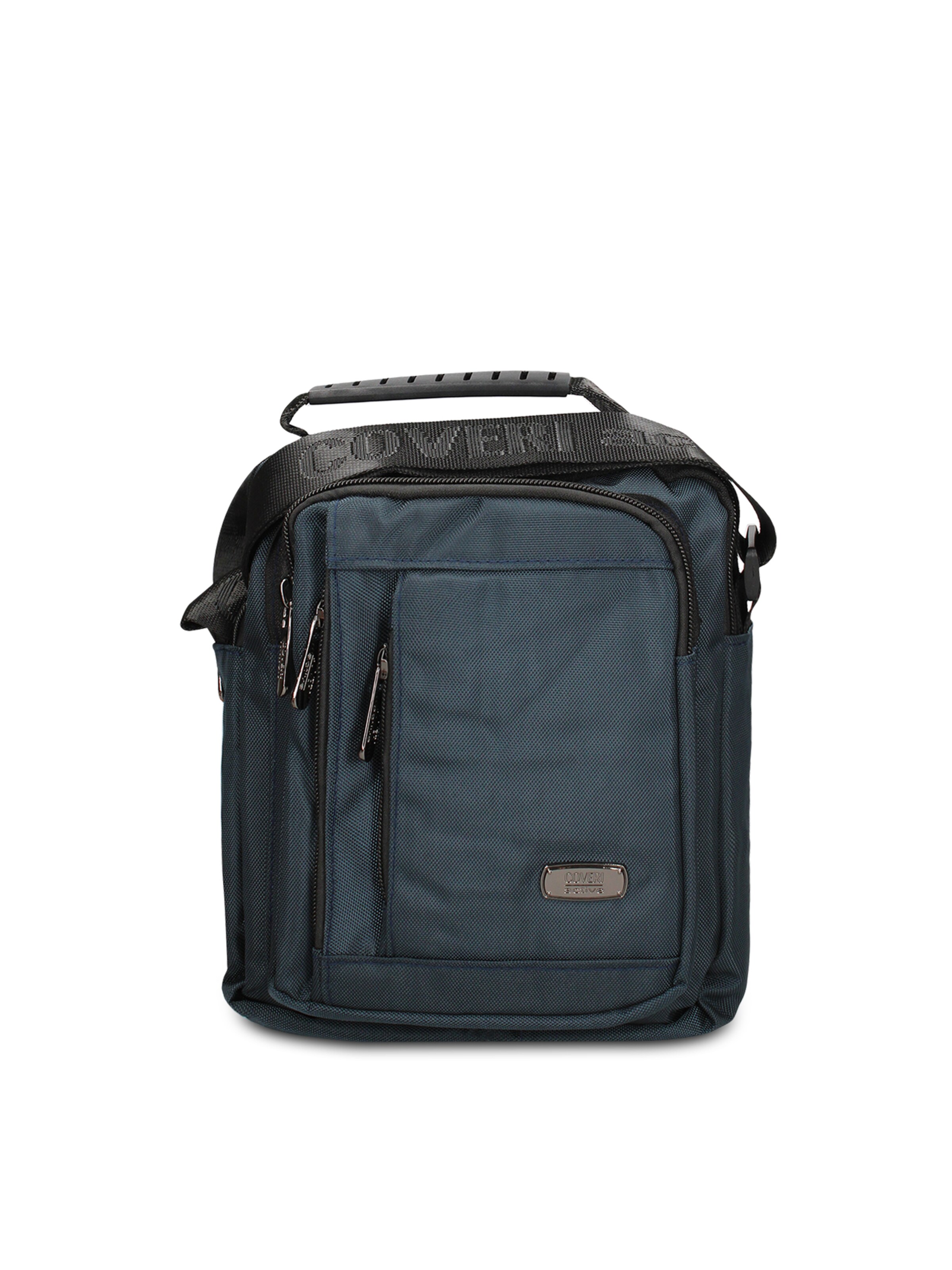Borsa a tracolla 'Borsa a Tracolla Uomo Vegan Leather con Zip' di Coveri Collection in blu: frontale