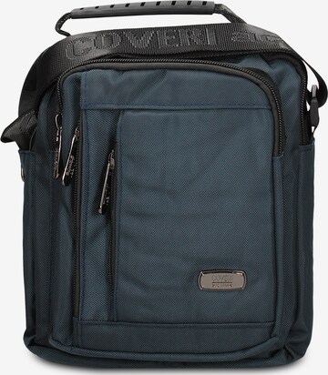 Borsa a tracolla 'Borsa a Tracolla Uomo Vegan Leather con Zip' di Coveri Collection in blu: frontale