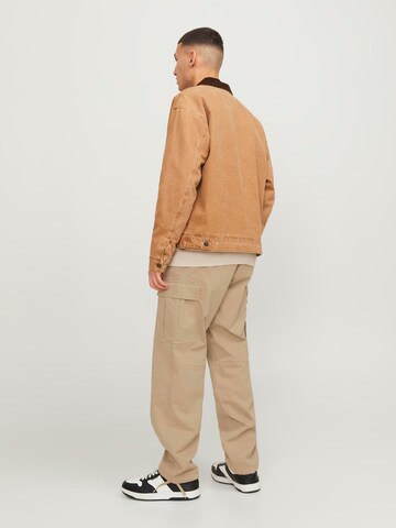 JACK & JONES Loose fit Cargo Pants 'JPSTKarl JJHarlow' in Beige