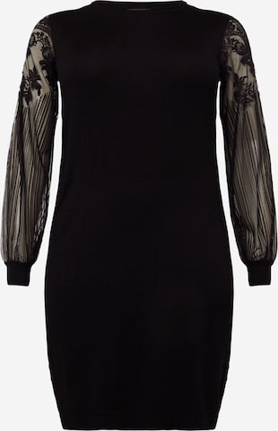 Robe 'VIKTORIA' ONLY Curve en noir : devant