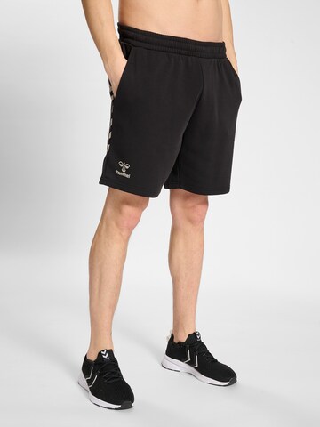 Loosefit Pantalon de sport 'Staltic' Hummel en noir : devant