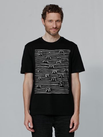 T-Shirt ' Doodle Dogs ' Watapparel en noir : devant