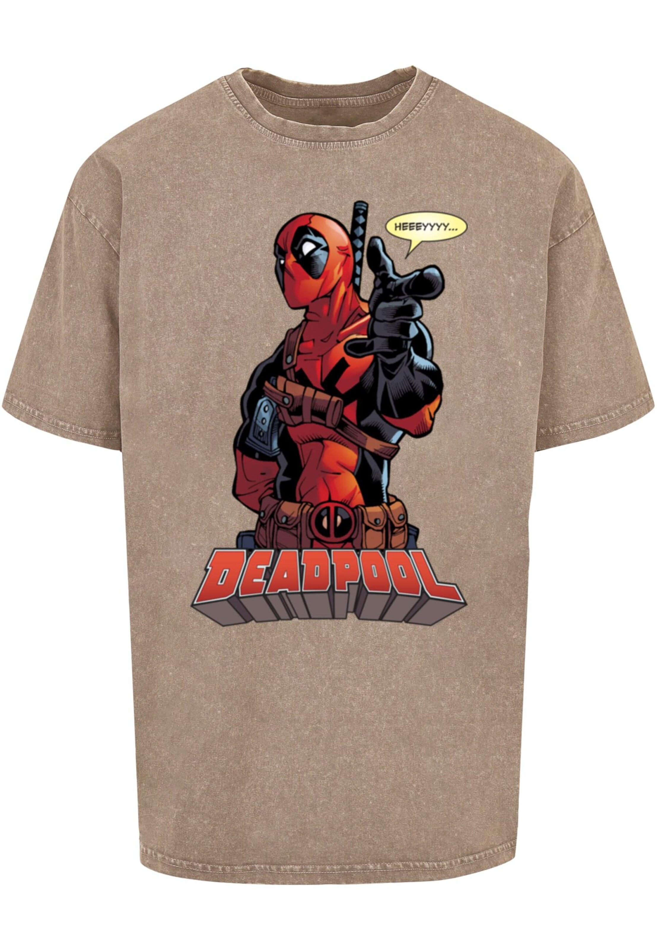 T-Shirt 'Deadpool - Hey You' ABSOLUTE CULT en vert : devant