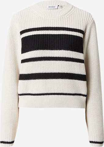 WEEKDAY Sweater in White: front