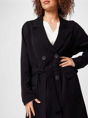 SAMOON Between-Seasons Coat in Black