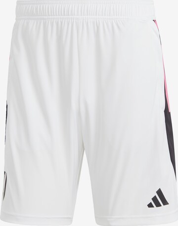 ADIDAS PERFORMANCE Workout Pants 'Juventus Turin Tiro 23' in White: front