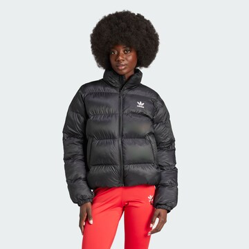 ADIDAS ORIGINALS Winter Jacket 'Adicolor' in Black: front