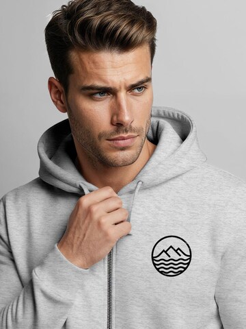 Neverless Sweatjacke 'Mountain'‌‌‌‌‌‌ in Grau