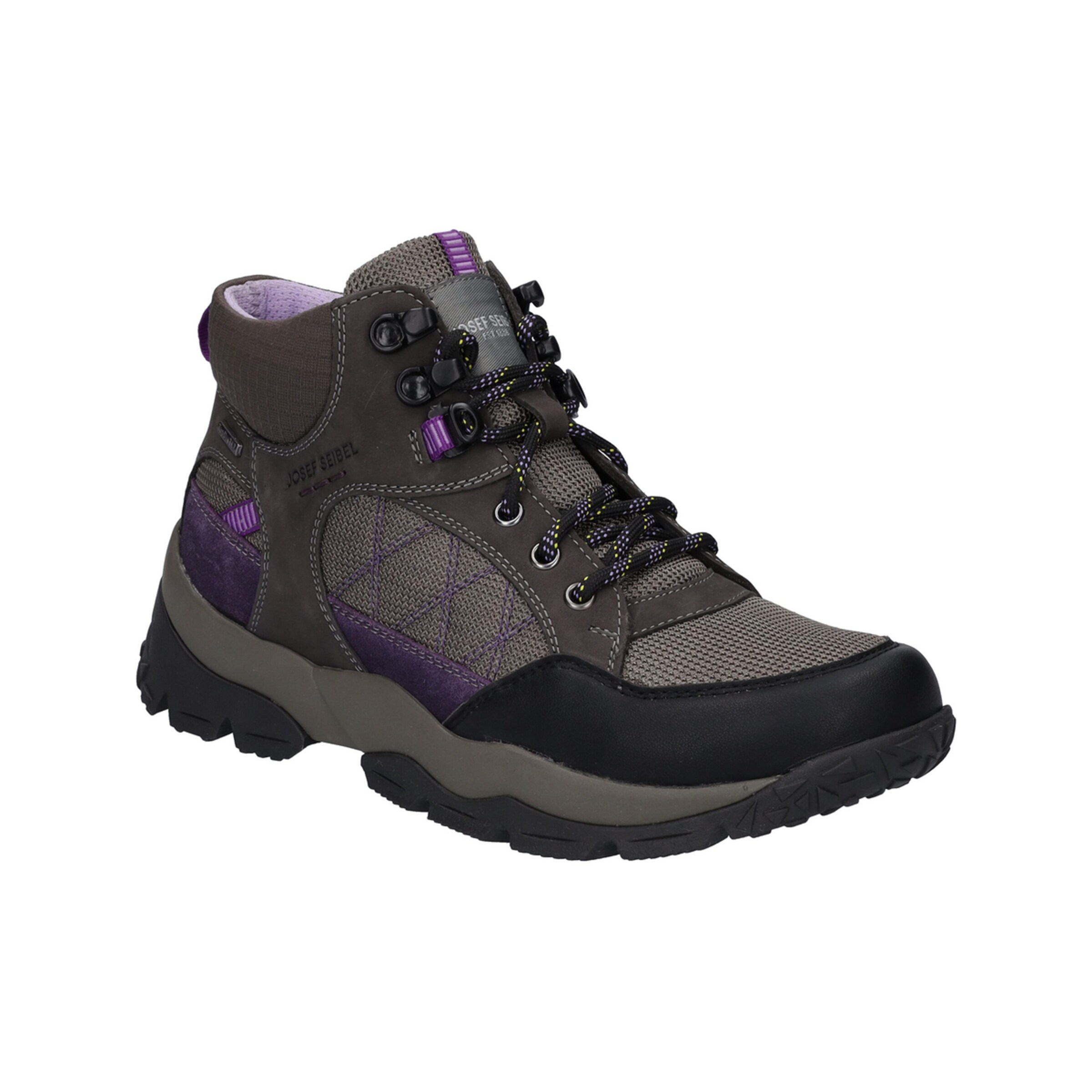 JOSEF SEIBEL Lace-Up Ankle Boots 'Philippa 55' in Grey: front