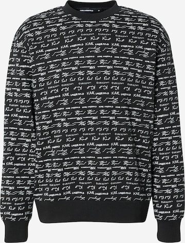 juoda Karl Lagerfeld Megztinis be užsegimo: priekis