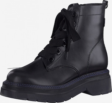 TAMARIS Lace-Up Ankle Boots in Black: front