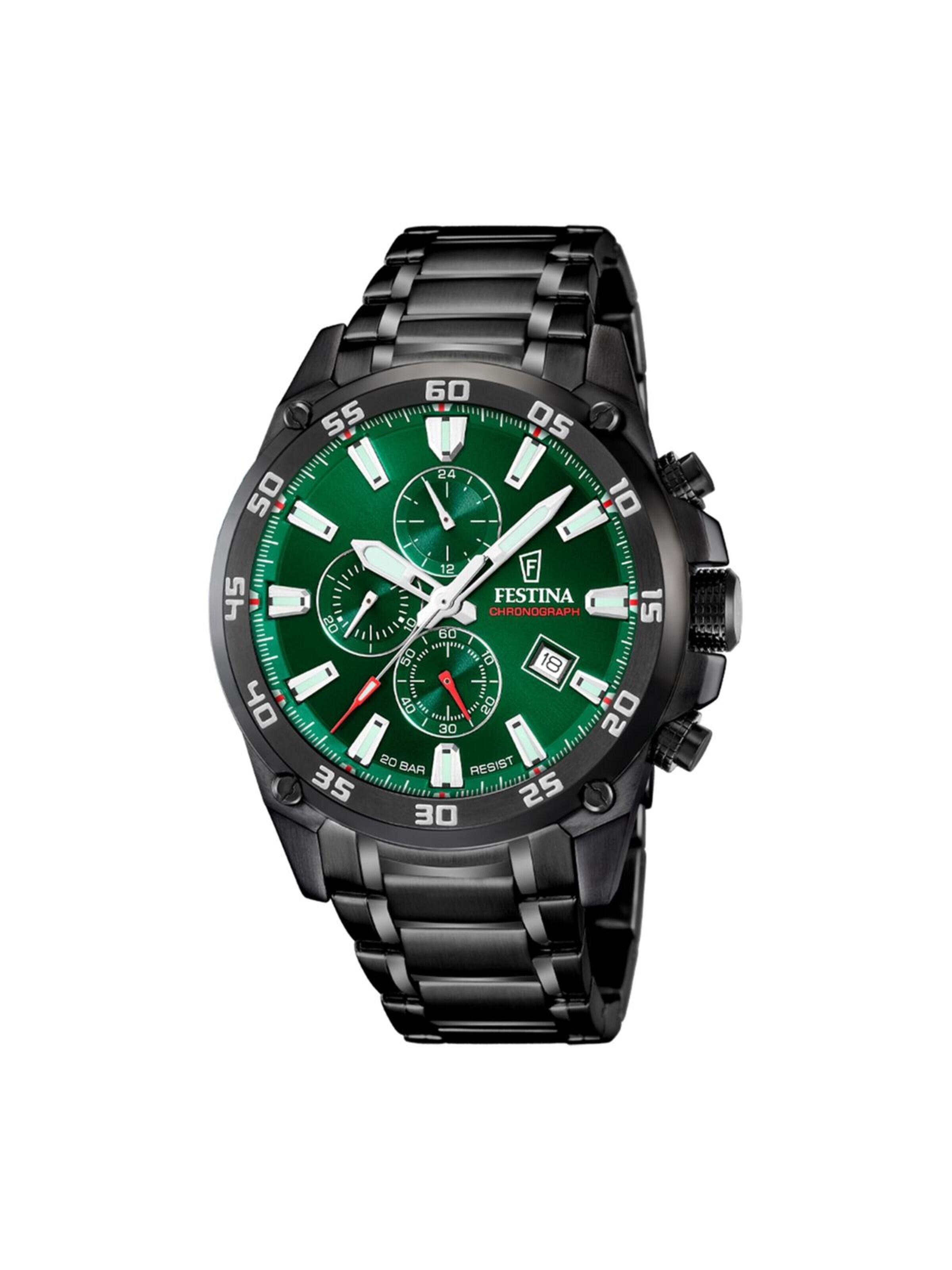 Montre à affichage analogique FESTINA en vert : devant